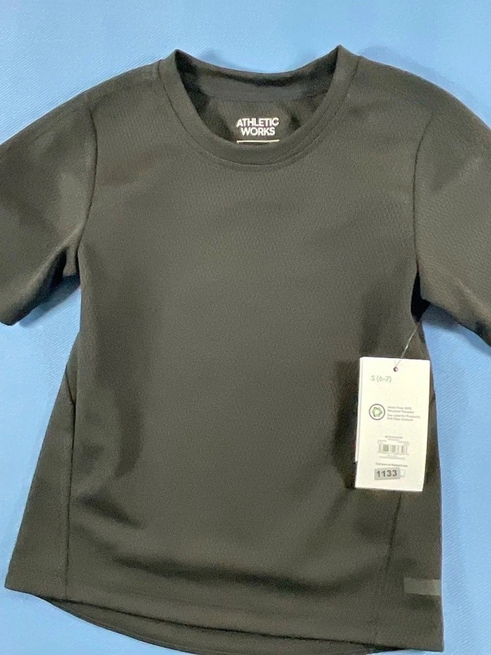 Athletic Works Boys Athletic Short Sleeve Tee in Black Size Small NWT Size S(6/7